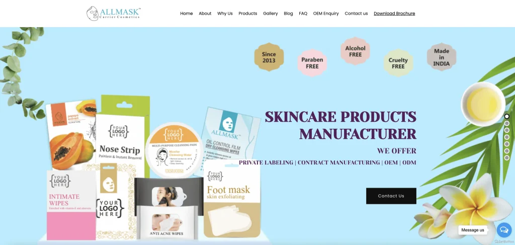 ALLMASKウェブサイト - インドのフェイシャルマスクメーカートップ8 2026 - Zicail