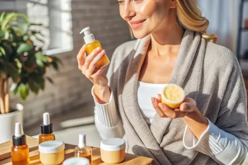 Smiling woman with skincare products and a lemon at home - Natural Skincare Routine: Simple Steps for Healthy Skin [October 2026] - Zicail