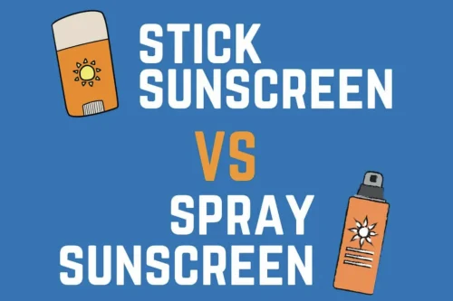 Stick Sunscreen vs Spray Sunscreen graphic with icons - Sunscreen Stick vs. Spray: Key Differences & Use Cases 2026 - Zicail