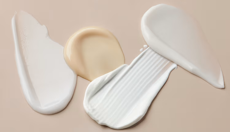 Cream swatches of panthenol for skin on beige background - Functional Ingredients for Sensitive Skin Care 2026 - Zicail Cream swatches of panthenol for skin on beige background - Functional Ingredients for Sensitive Skin Care 2026 - Zicail