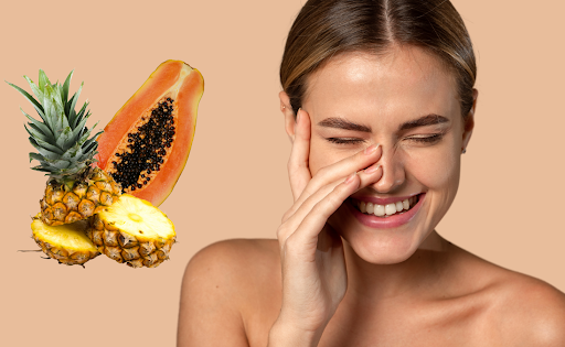 Fruits rich in enzymes shown with fresh faced skincare glow - Enzymes in Skincare: Gentle Exfoliation Guide 2026 - Zicail Fruits rich in enzymes shown with fresh faced skincare glow - Enzymes in Skincare: Gentle Exfoliation Guide 2026 - Zicail