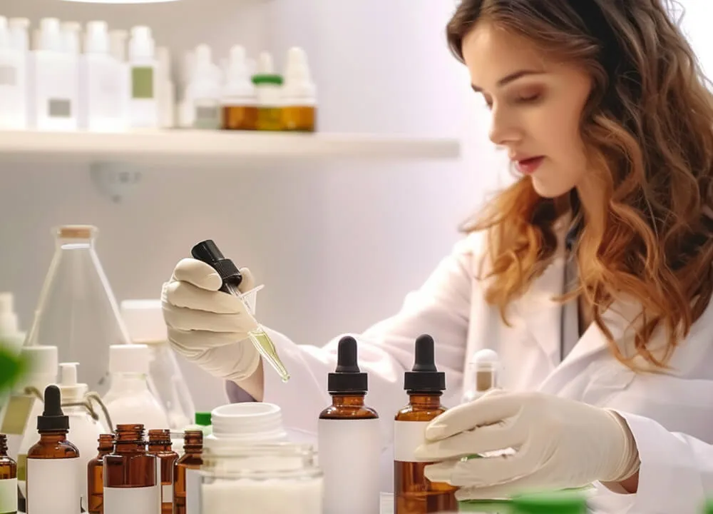 Scientist developing skincare formulas in lab - Functional Ingredients for Sensitive Skin Care 2026 - Zicail Scientist developing skincare formulas in lab - Functional Ingredients for Sensitive Skin Care 2026 - Zicail
