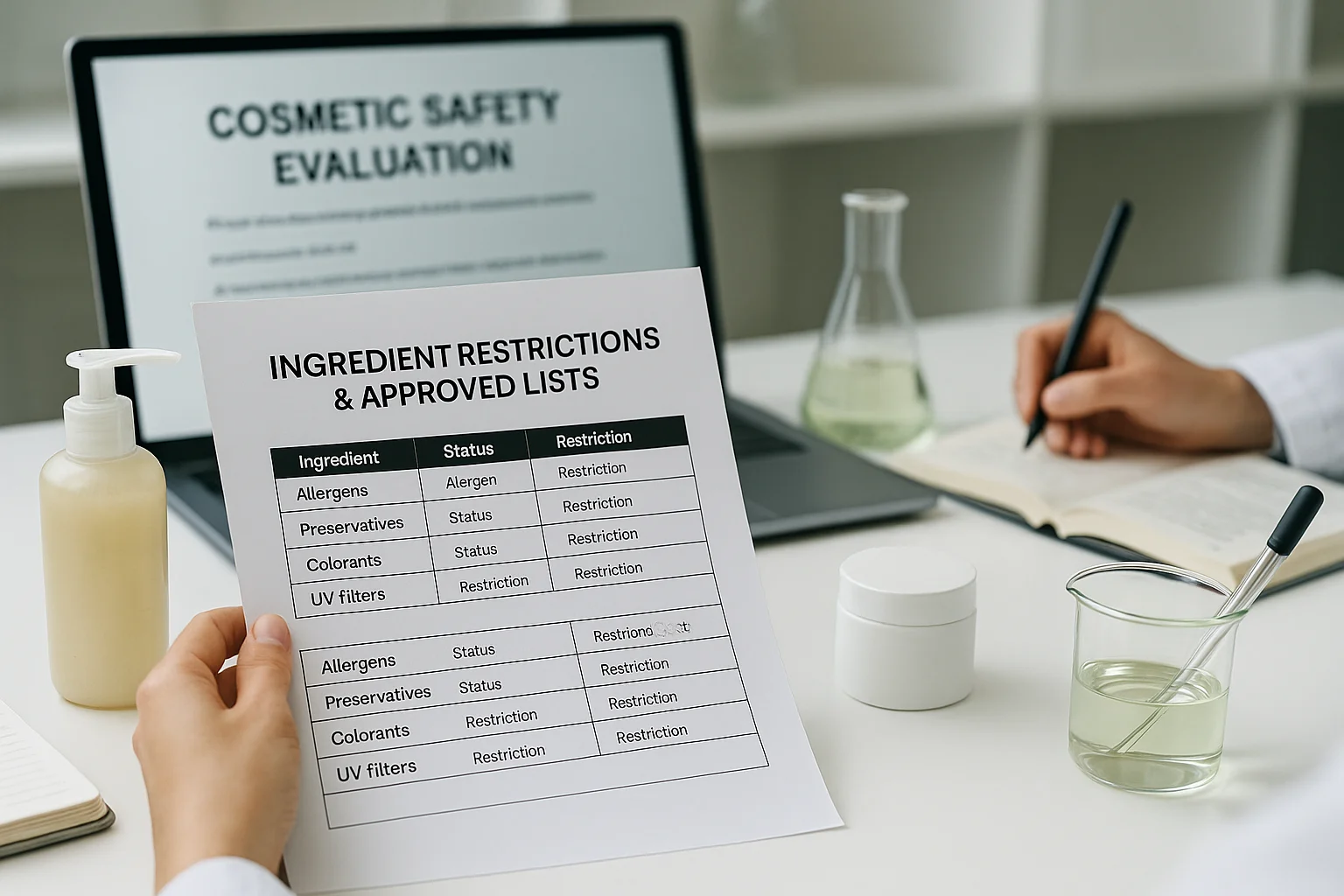 Ingredient restrictions chart held during safety check - Importing Skincare to the EU & US: Key Compliance Rules 2026 - Zicail Ingredient restrictions chart held during safety check - Importing Skincare to the EU & US: Key Compliance Rules 2026 - Zicail