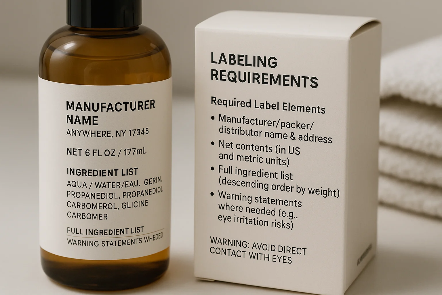 Labeling rules shown on skincare bottle and package - Importing Skincare to the EU & US: Key Compliance Rules 2026 - Zicail Labeling rules shown on skincare bottle and package - Importing Skincare to the EU & US: Key Compliance Rules 2026 - Zicail